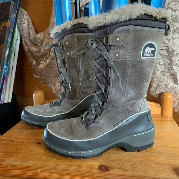 Sorel Women's Tivoli III High winter boots‎ Quarry/Cloud Grey Size 8 Waterproof - Picture 4 of 10
